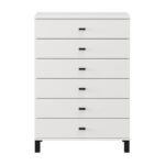Συρταριερα Almond 77 6f Λευκο Χρωμα 77x35x78εκ - Image 3