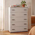 Συρταριερα Fylliana New Imperium 5f Cashmere Χρωμα 90x44x127εκ - Image 2