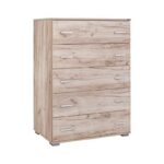 Συρταριερα Fylliana New Imperium 5f Grey Oak Χρωμα 90x44x127εκ