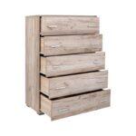 Συρταριερα Fylliana New Imperium 5f Grey Oak Χρωμα 90x44x127εκ - Image 4
