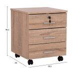 Συρταριερα Γραφειου Hayden HM2282.02 Σε Sonama Χρωμα 39.5x40x46.5υεκ - Image 2