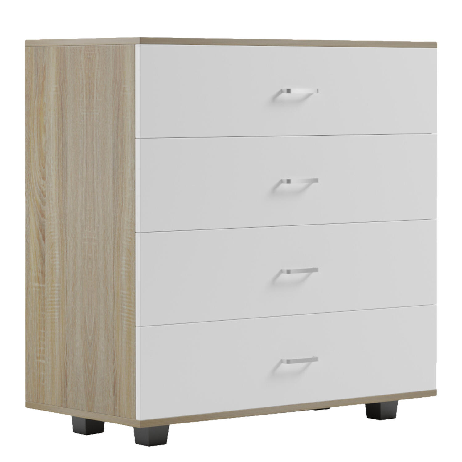 syrtariera-melaminis-me-4-syrtaria-sonam Συρταριερα Me 4 Συρταρια Thorg HM8996.04 Μελαμινη Σε Sonama-Λευκο 80x40x83yεκ. - Image 1