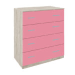 Συρταριερα Fylliana Smile Grey Oak - Ροζ 80*45*90