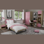 Συρταριερα Fylliana Smile Grey Oak - Ροζ 80*45*90 - Image 2