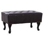 Ταμπουρε Υποποδιο T.chesterfield Emma HM226.01 PU 80x44x39y Εκ.σκ.καφε