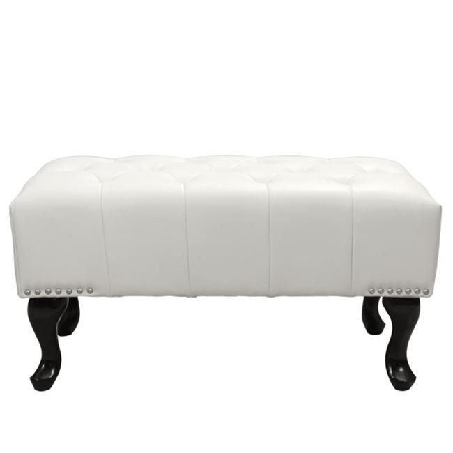 tampoyre-ypopodio-tchesterfield-emma-hm2 Ταμπουρε Υποποδιο T.chesterfield Emma HM226.02 PU Λευκο-Μαυρα Ποδια 80x44x39yεκ. - Image 1