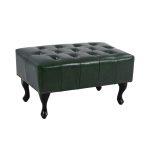Ταμπουρε Υποποδιο T.chesterfield Emma HM226.08 PU Κυπαρισσι-Μαυρα Ποδια 80x45x39yεκ.