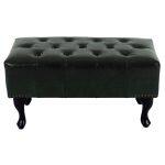 Ταμπουρε Υποποδιο T.chesterfield Emma HM226.08 PU Κυπαρισσι-Μαυρα Ποδια 80x45x39yεκ. - Image 3