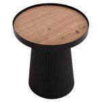 Τραπεζακι Βοηθητικο Denton HM18023.01 MDF Top Φυσικο Ξυλου-Βαση Μαυρη φ45x51,5υεκ. - Image 4