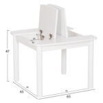 Τραπεζακι Παιδικο Με Αποθ.χωρους Ricki HM18339.03 MDF & Συμηδα Σε Λευκο 65x65x47υεκ - Image 2
