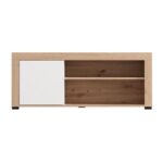 Τραπεζακι Σαλονιου Argyll Λευκο Με Artisan Oak Χρωμα 121x55x49εκ - Image 3