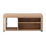 Τραπεζακι Σαλονιου Argyll Λευκο Με Artisan Oak Χρωμα 121x55x49εκ - Image 4