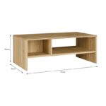 Τραπεζακι Σαλονιου Aria Mauvella Oak Χρωμα 110x60x42εκ - Image 3