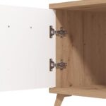 Τραπεζακι Σαλονιου Bretagna Artisan Oak-Λευκο High Gloss Foil 120x60x54εκ A.p.r - Image 5