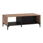 Τραπεζακι Σαλονιου Corsica Flagstaff Oak-Μαυρο 120x60x45εκ