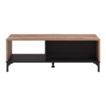 Τραπεζακι Σαλονιου Corsica Flagstaff Oak-Μαυρο 120x60x45εκ - Image 3