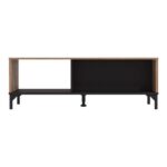 Τραπεζακι Σαλονιου Corsica Flagstaff Oak-Μαυρο 120x60x45εκ - Image 4