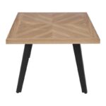 Τραπεζακι Σαλονιου Fylliana FL1564 Sonoma MDF Με Μαυρα Ποδια 130x70x45εκ - Image 4