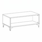 Τραπεζακι Σαλονιου Fylliana Lumina Tobacco Χρωμα 120x60x41εκ - Image 6