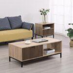 Τραπεζακι Σαλονιου Fylliana Rythmos Sonoma-Wallnut Χρωμα 110x50x40εκ - Image 2