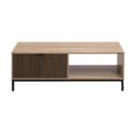 Τραπεζακι Σαλονιου Fylliana Rythmos Sonoma-Wallnut Χρωμα 110x50x40εκ - Image 3