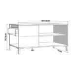 Τραπεζακι Σαλονιου Marron Cashmere-Μαυρο Ματ 102x55x52εκ - Image 6