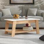 Τραπεζακι Σαλονιου Piave Artisan Oak-Λευκο High Gloss 101x55x47εκ - Image 2