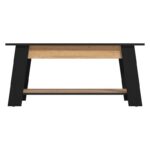 Τραπεζακι Σαλονιου Piave Artisan Oak-Μαυρο Ματ 101x55x47εκ - Image 4