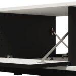 Τραπεζακι Σαλονιου Sarthe Λευκο-Μαυρο-Μαυρο Mat 121x55x41εκ N.t.v - Image 5