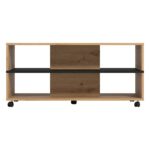 Τραπεζακι Σαλονιου Savio Artisan-Μαυρο 101x55x48εκ - Image 3