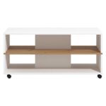 Τραπεζακι Σαλονιου Savio Λευκο-Artisan-Λευκο High Gloss 101x55x48εκ - Image 3