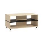Τραπεζακι Σαλονιου Savio Light Port Oak/Black Oak 101x55x48εκ