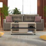 Τραπεζακι Σαλονιου Savio Light Port Oak/Black Oak 101x55x48εκ - Image 2