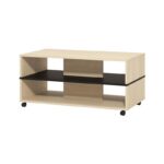 Τραπεζακι Σαλονιου Savio Light Port Oak/Black Oak 101x55x48εκ - Image 4