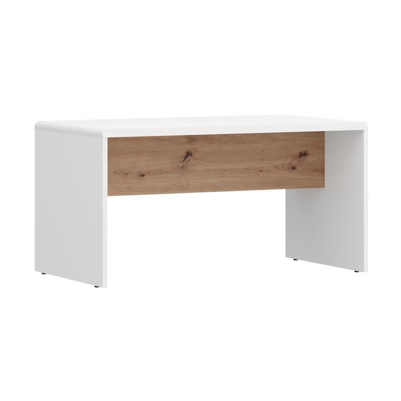trapezaki-salonioy-sedico-leyko-leyko-high-gloss-artisan-oak-90x50x47ek1776858001 Τραπεζακι Σαλονιου Sedico Λευκο-Λευκο High Gloss-Artisan Oak 90x50x47εκ - Image 1