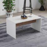 Τραπεζακι Σαλονιου Sedico Λευκο-Λευκο High Gloss-Artisan Oak 90x50x47εκ - Image 2
