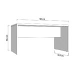 Τραπεζακι Σαλονιου Sedico Λευκο-Λευκο High Gloss-Artisan Oak 90x50x47εκ - Image 5