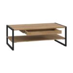 Τραπεζακι Σαλονιου Terrano Riviera Oak Χρωμα 111x60x40εκ - Image 4