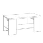 Τραπεζακι Σαλονιου Union Grey Oak 90x50x41εκ - Image 4