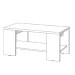 Τραπεζακι Σαλονιου Union Λευκο 90x50x41εκ - Image 5