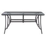 Τραπεζι Bruno 150x90χ75υεκ. Μεταλλικο Ορθογωνιο Γκρι Με Τρυπα Ομπρελας φ38 HM5145.11 - Image 10
