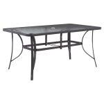 Τραπεζι Bruno 150x90χ75υεκ. Μεταλλικο Ορθογωνιο Γκρι Με Τρυπα Ομπρελας φ38 HM5145.11 - Image 11