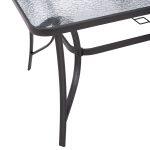 Τραπεζι Bruno 150x90χ75υεκ. Μεταλλικο Ορθογωνιο Γκρι Με Τρυπα Ομπρελας φ38 HM5145.11
