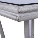 Τραπεζι Αλουμινιου Harlow 70x70x76 Bamboo Look HM5568.01 Λευκη Πατινα Με Γυαλι - Image 5