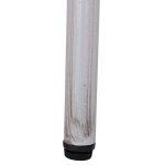 Τραπεζι Αλουμινιου Harlow 70x70x76 Bamboo Look HM5568.01 Λευκη Πατινα Με Γυαλι - Image 7
