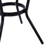 Τραπεζι Αλουμινιου Moses φ70 Bamboo Look HM5532.02 Μαυρο Με Γυαλι φ70x76 Εκ - Image 8