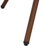 Τραπεζι Αλουμινιου Moses φ70x76 Εκ. Bamboo Look HM5532.03 Καφε Με Γυαλι - Image 8