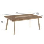 Τραπεζι Αλουμινιου Taber HM5131.04 Καπουτσινο Με Polywood Top 200x100x75υεκ - Image 2