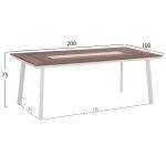 Τραπεζι Αλουμινιου Taber HM5131.11 Λευκο Με Polywood Top 200x100x75υεκ - Image 2