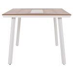 Τραπεζι Αλουμινιου Taber HM5131.11 Λευκο Με Polywood Top 200x100x75υεκ - Image 4